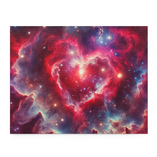 Cosmic Galactic Puzzle - 'Cosmic Love' - Heart Nebula - Space Themed Jigsaw