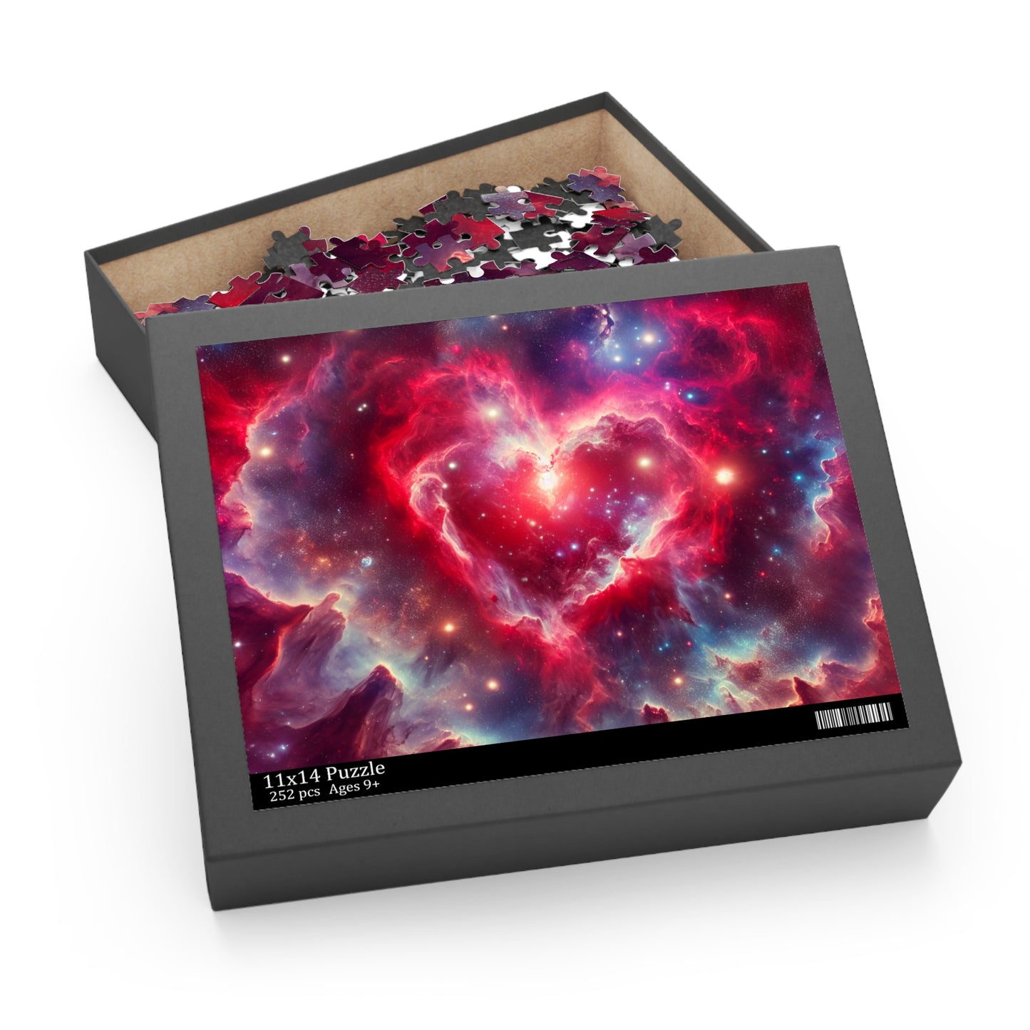 Cosmic Galactic Puzzle - 'Cosmic Love' - Heart Nebula - Space Themed Jigsaw
