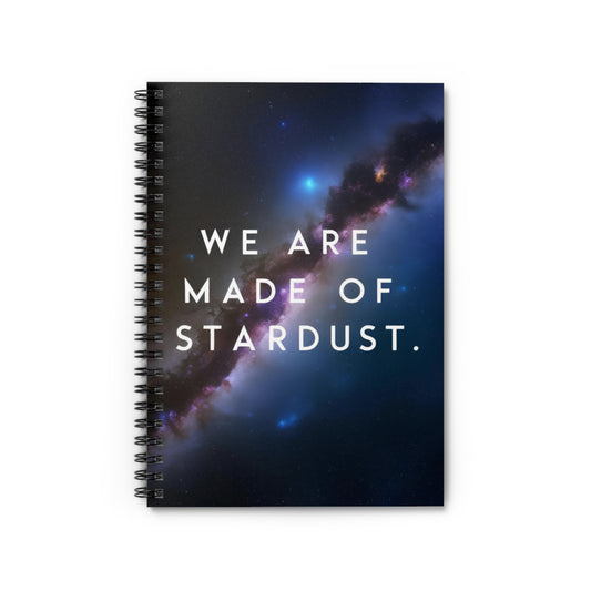 Infinite Cosmic Spiral Notebook – 'We Are Made of Stardust'