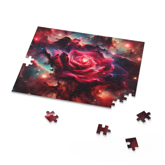 Cosmic Galactic Puzzle - 'Stellar Blossom' - Rose Nebula - Space Themed Jigsaw