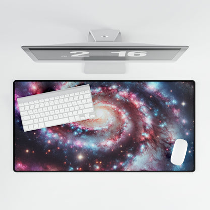 Spiral Galaxy Desk Mat - 'Starborn Whirl' - Cosmic Gaming & Office Decor