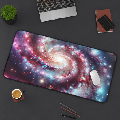Spiral Galaxy Desk Mat - 'Starborn Whirl' - Cosmic Gaming & Office Decor