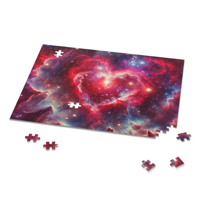 Cosmic Galactic Puzzle - 'Cosmic Love' - Heart Nebula - Space Themed Jigsaw
