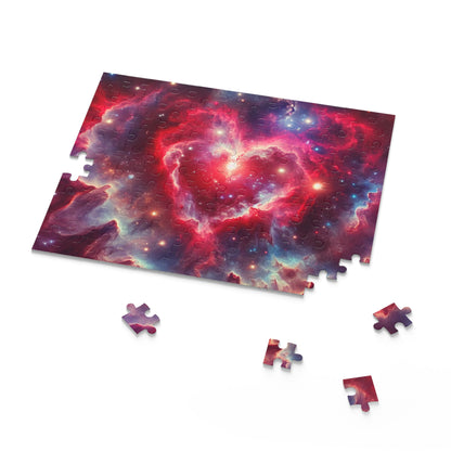 Cosmic Galactic Puzzle - 'Cosmic Love' - Heart Nebula - Space Themed Jigsaw