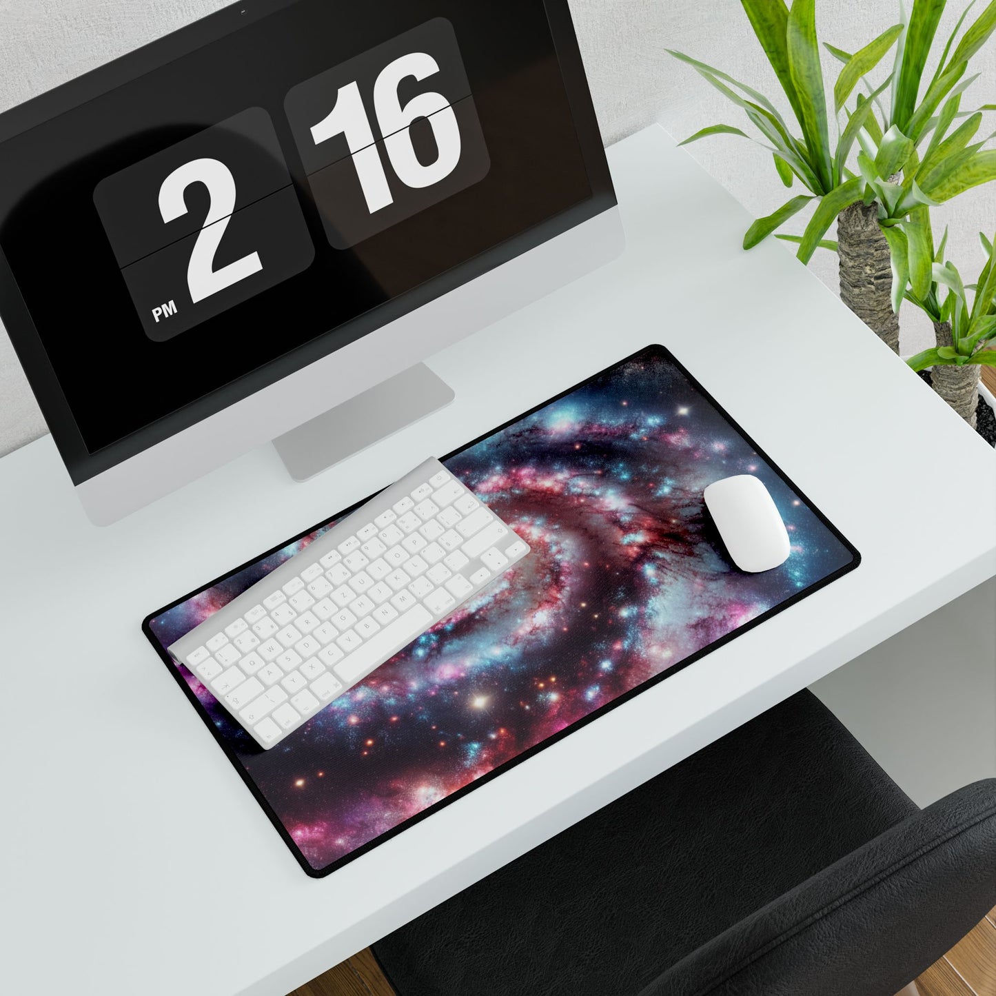 Spiral Galaxy Desk Mat - 'Starborn Whirl' - Cosmic Gaming & Office Decor