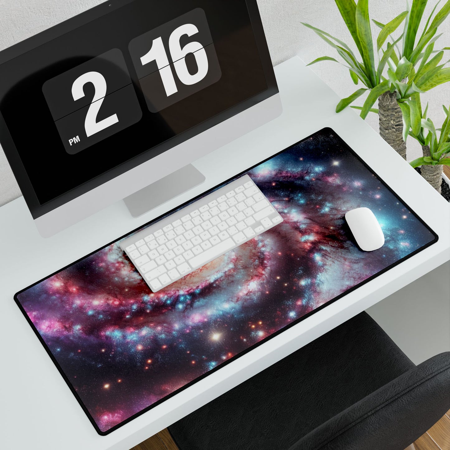 Spiral Galaxy Desk Mat - 'Starborn Whirl' - Cosmic Gaming & Office Decor